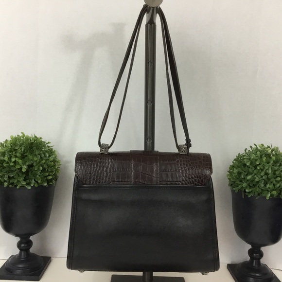 Brighton Vintage Black & Brown Leather Bag - Picture 2 of 8